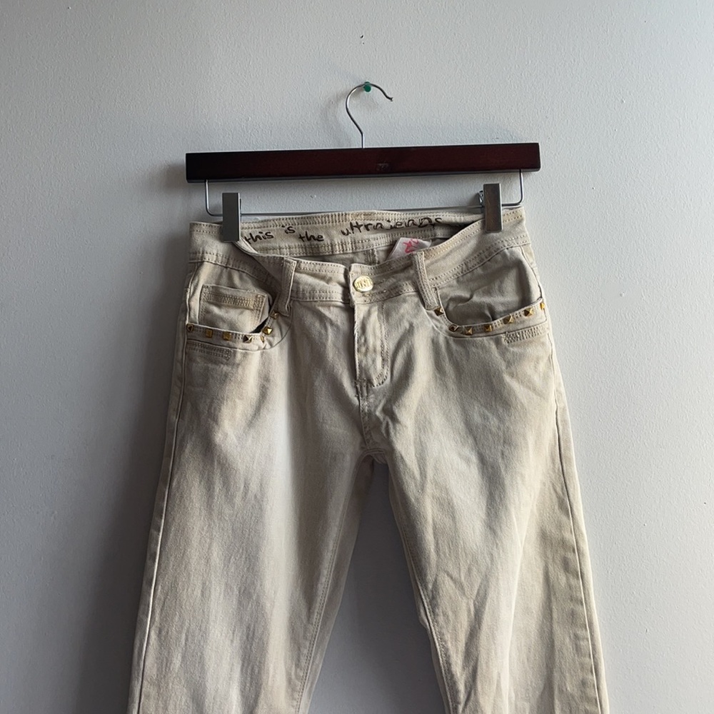 Skinny Cream Coloured Custo Pants Studded - Picture 6 of 9